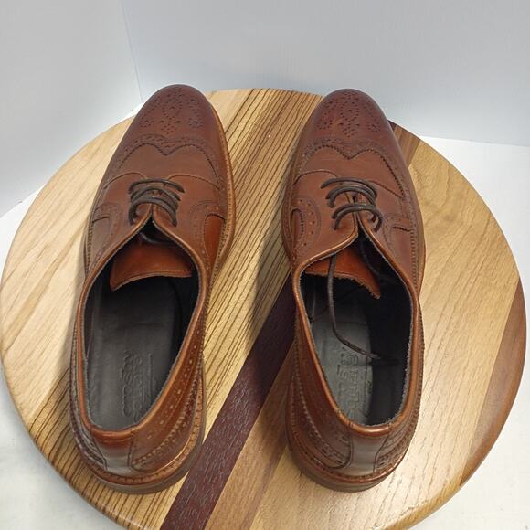 Crosby Square Cognac Leather FLEETWOOD Men’s Wingtip Shoes US 12 main image 4